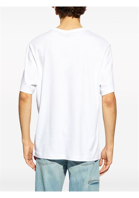 T-shirt con ricamo in bianco Helmut lang - uomo HELMUT LANG | O04HM599100